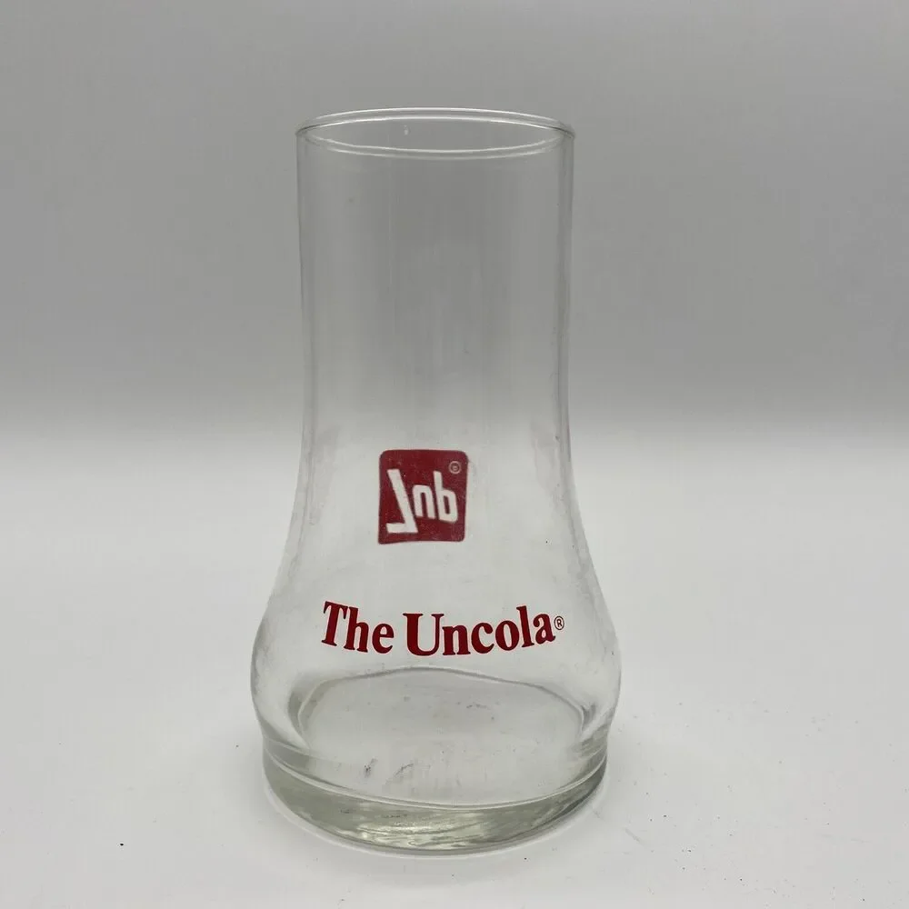 7 UP The Uncola Upside Down 16 Oz Clear Drinking Glass Vintage 7Up Circa 1970s